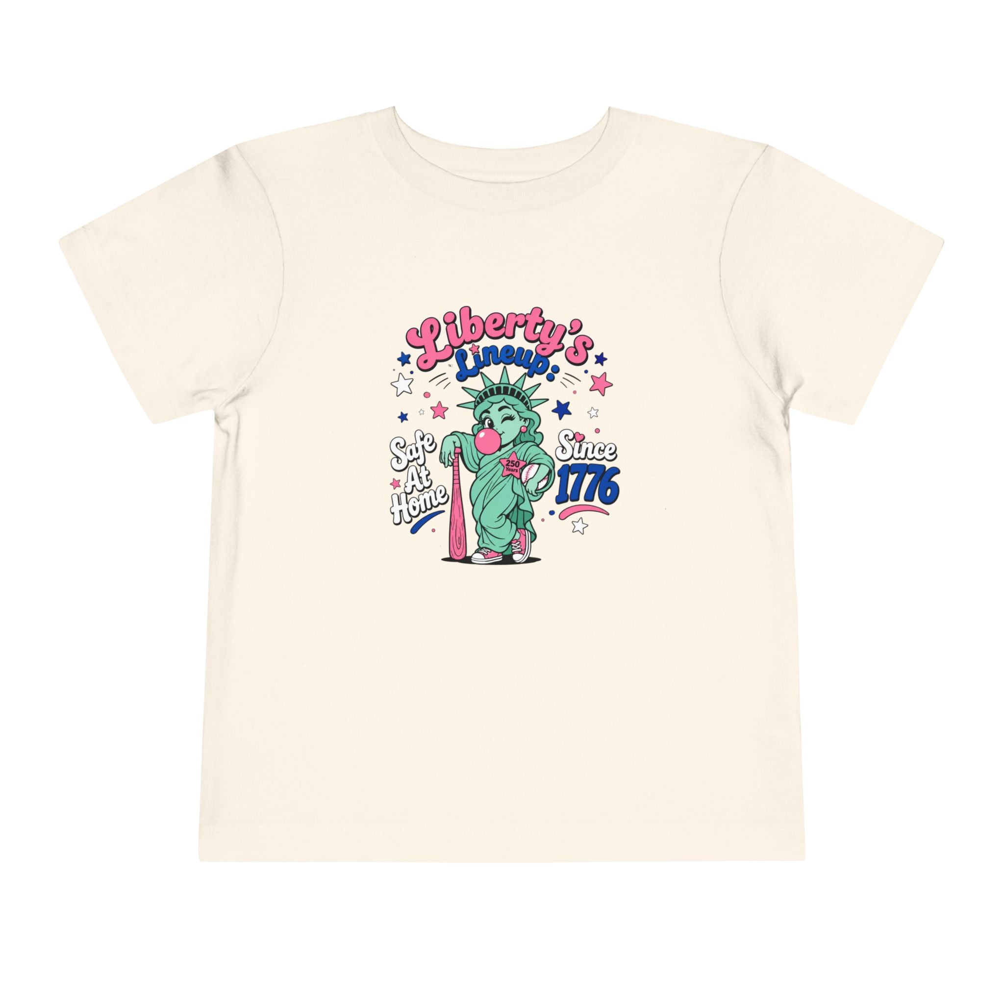 Liberty's Lineup Toddler Tee — Statue of Liberty 'Safe At Home' 1776 Patriotic Shirt