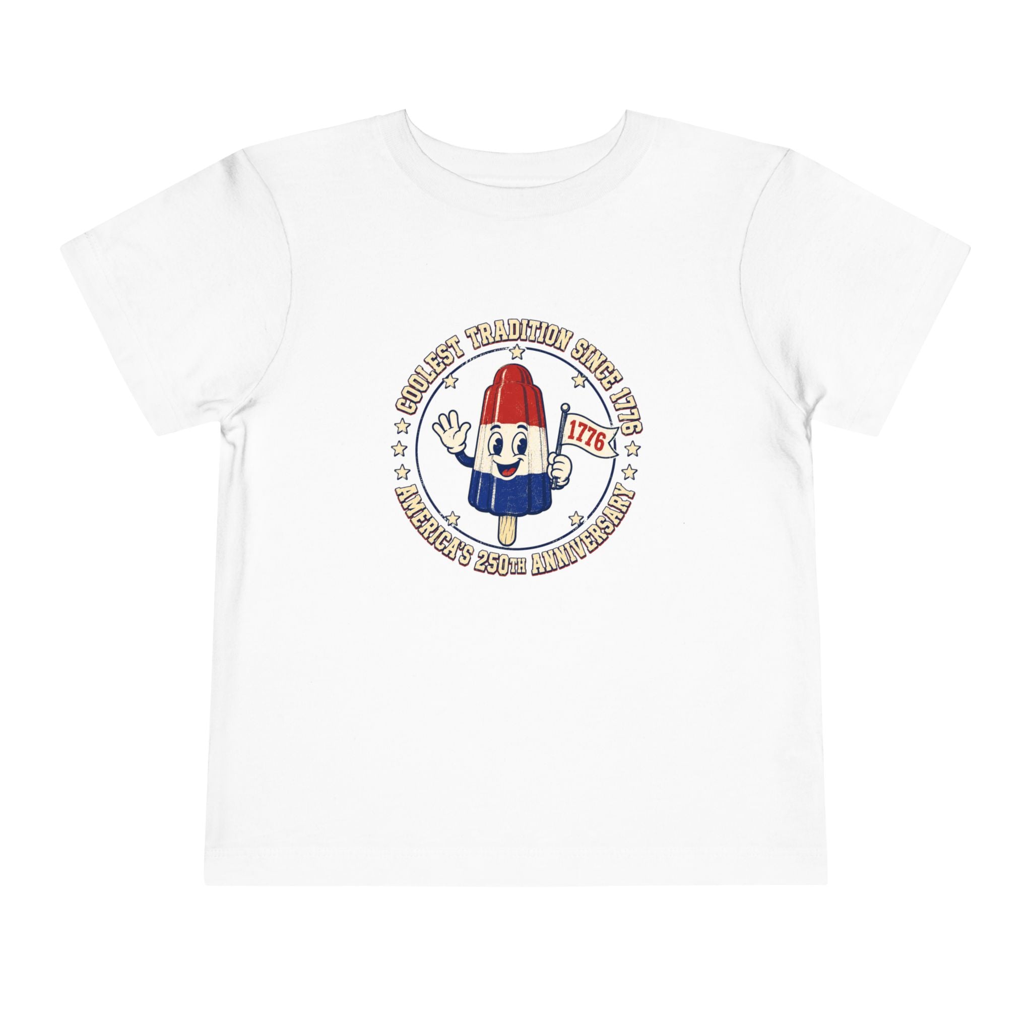 Patriotic Rocket Pop Toddler Tee — 4th of July Vintage Popsicle Shirt