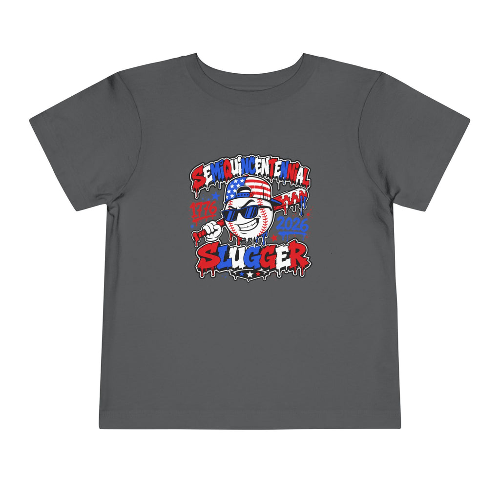 Toddler Tee – Centennial Slugger 1776–2026 Patriotic Baseball Shirt