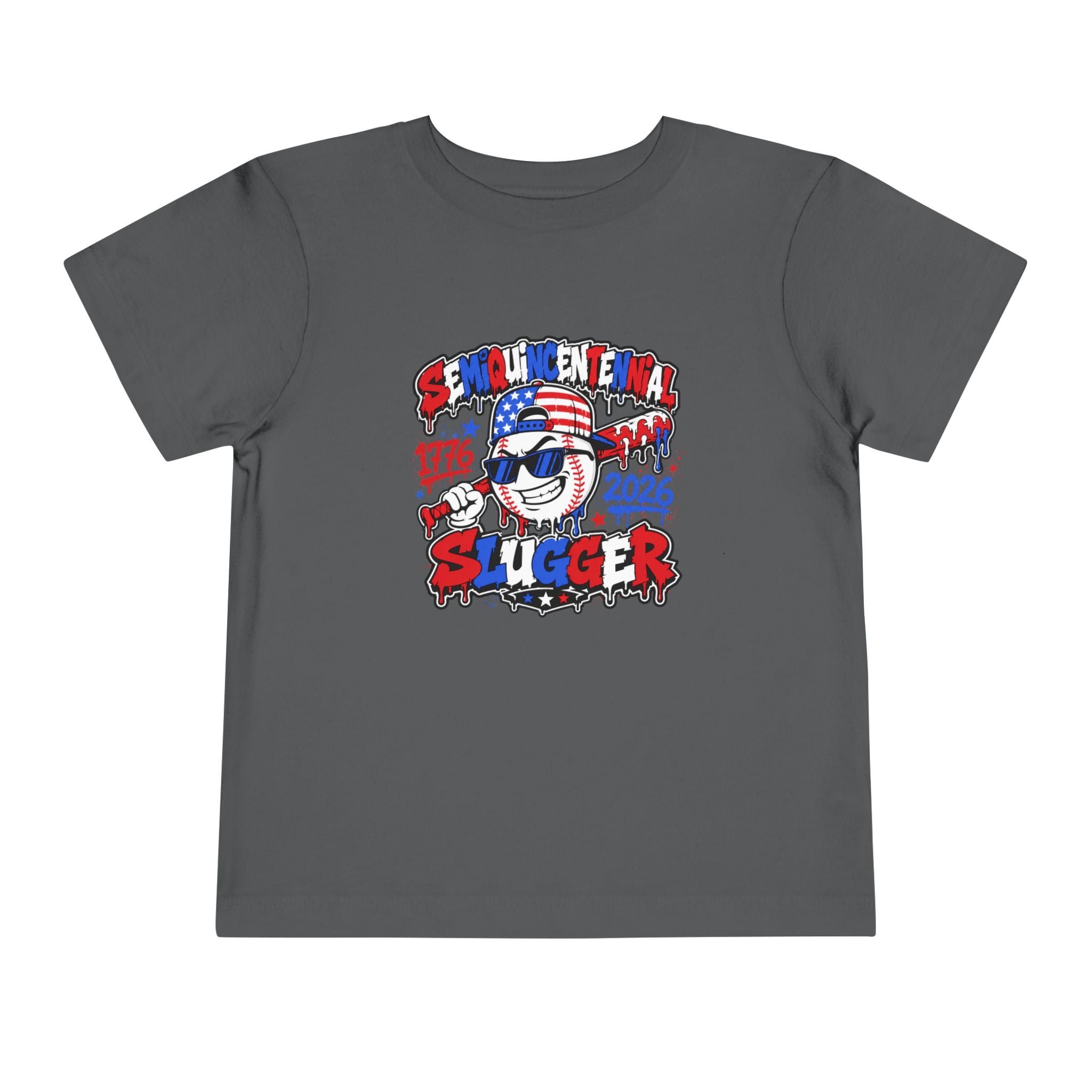 Toddler Tee – Centennial Slugger 1776–2026 Patriotic Baseball Shirt