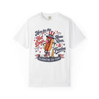 T-Shirt — 'Here for the Hot Dogs, Home Runs & Freedom' 250th Celebration Patriotic Tee