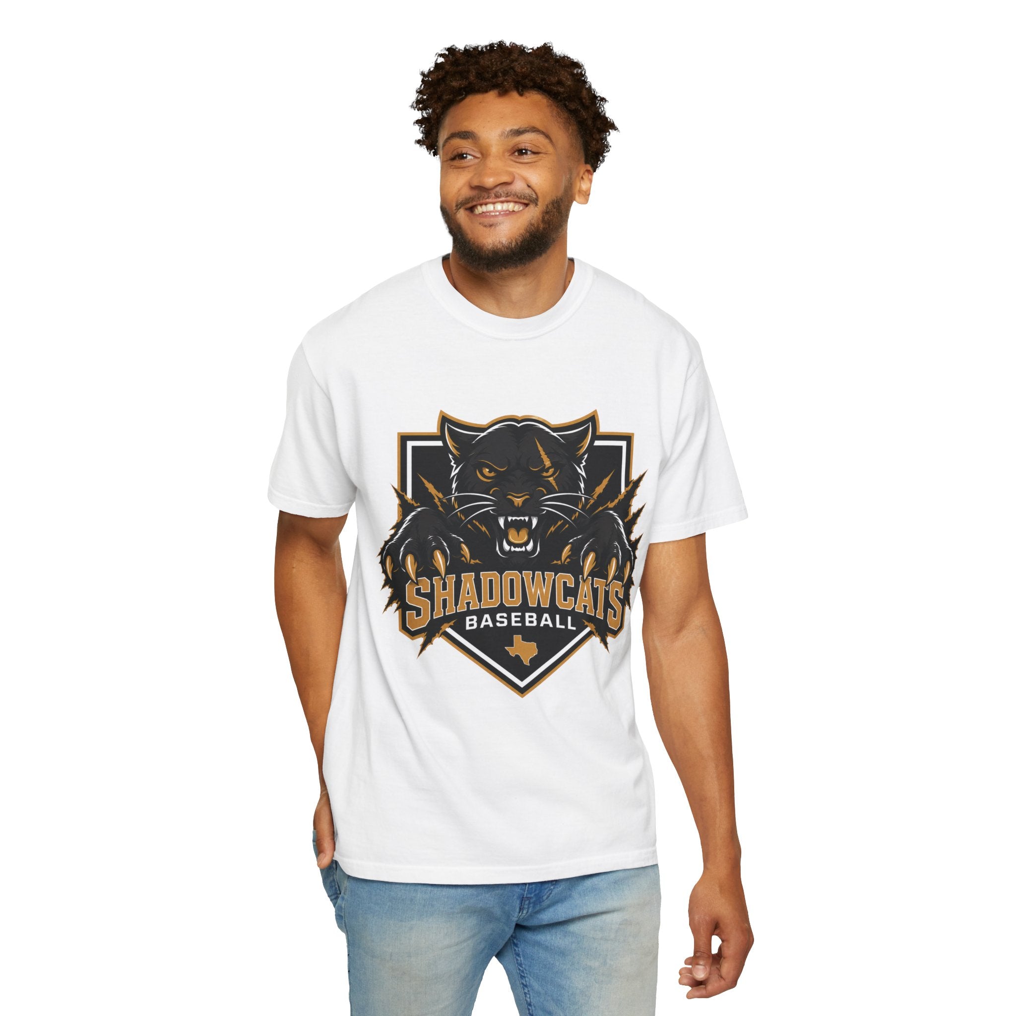Shadowcats Baseball T-Shirt — Fierce Panther Team Logo Tee