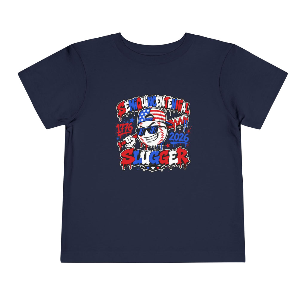 Toddler Tee – Centennial Slugger 1776–2026 Patriotic Baseball Shirt