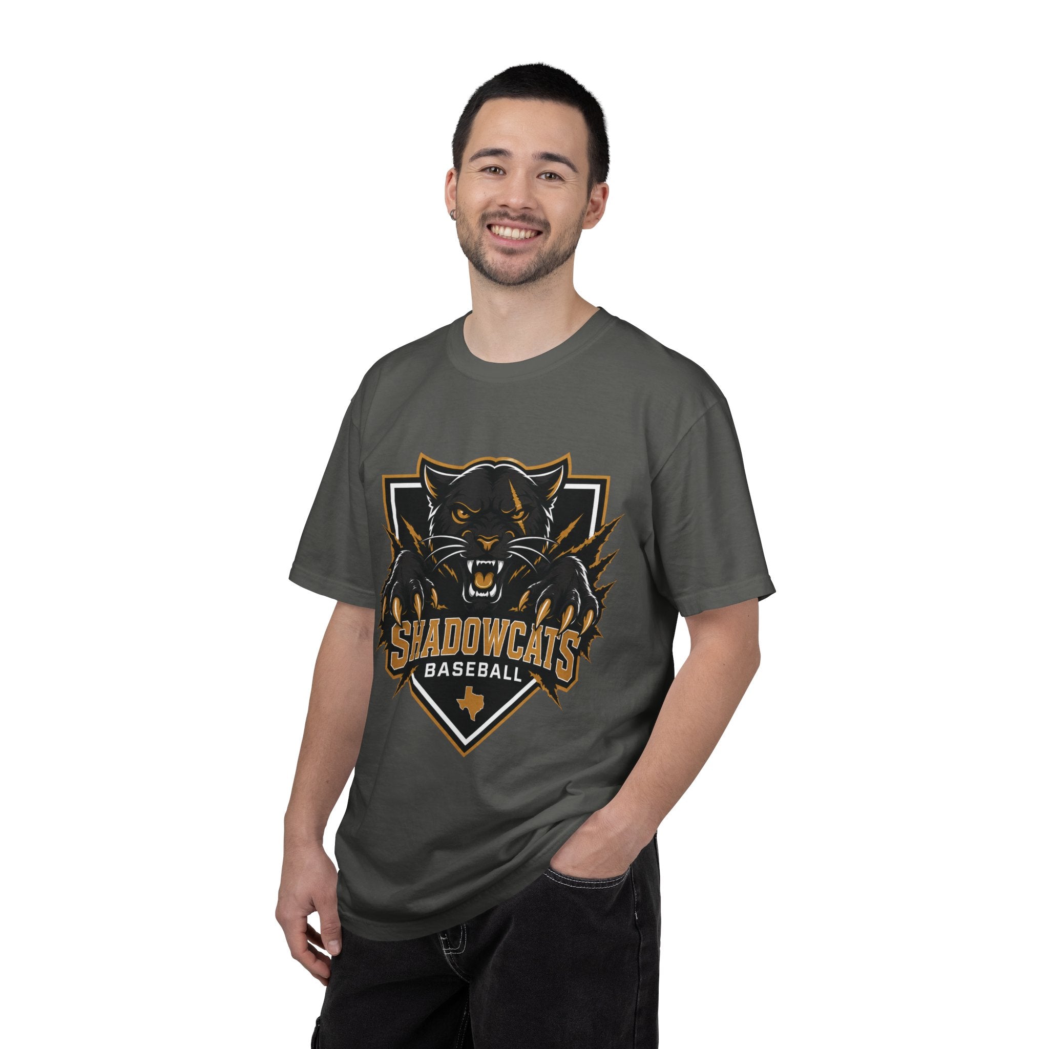 Shadowcats Baseball T-Shirt — Fierce Panther Team Logo Tee
