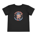 Retro Popcorn Toddler Tee — “Poppin’ Into Freedom” 250th Anniversary Patriotic Popcorn Graphic