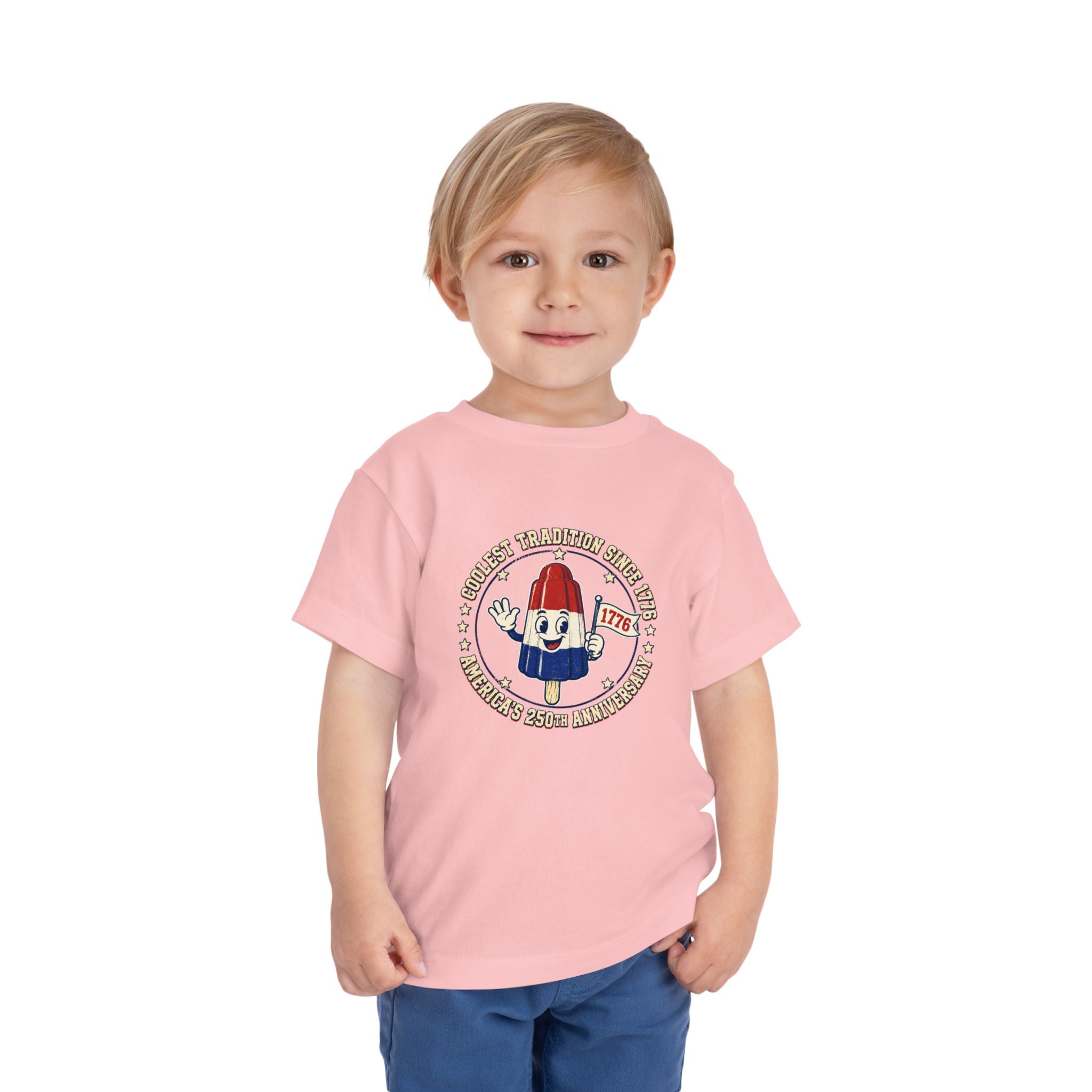 Patriotic Rocket Pop Toddler Tee — 4th of July Vintage Popsicle Shirt