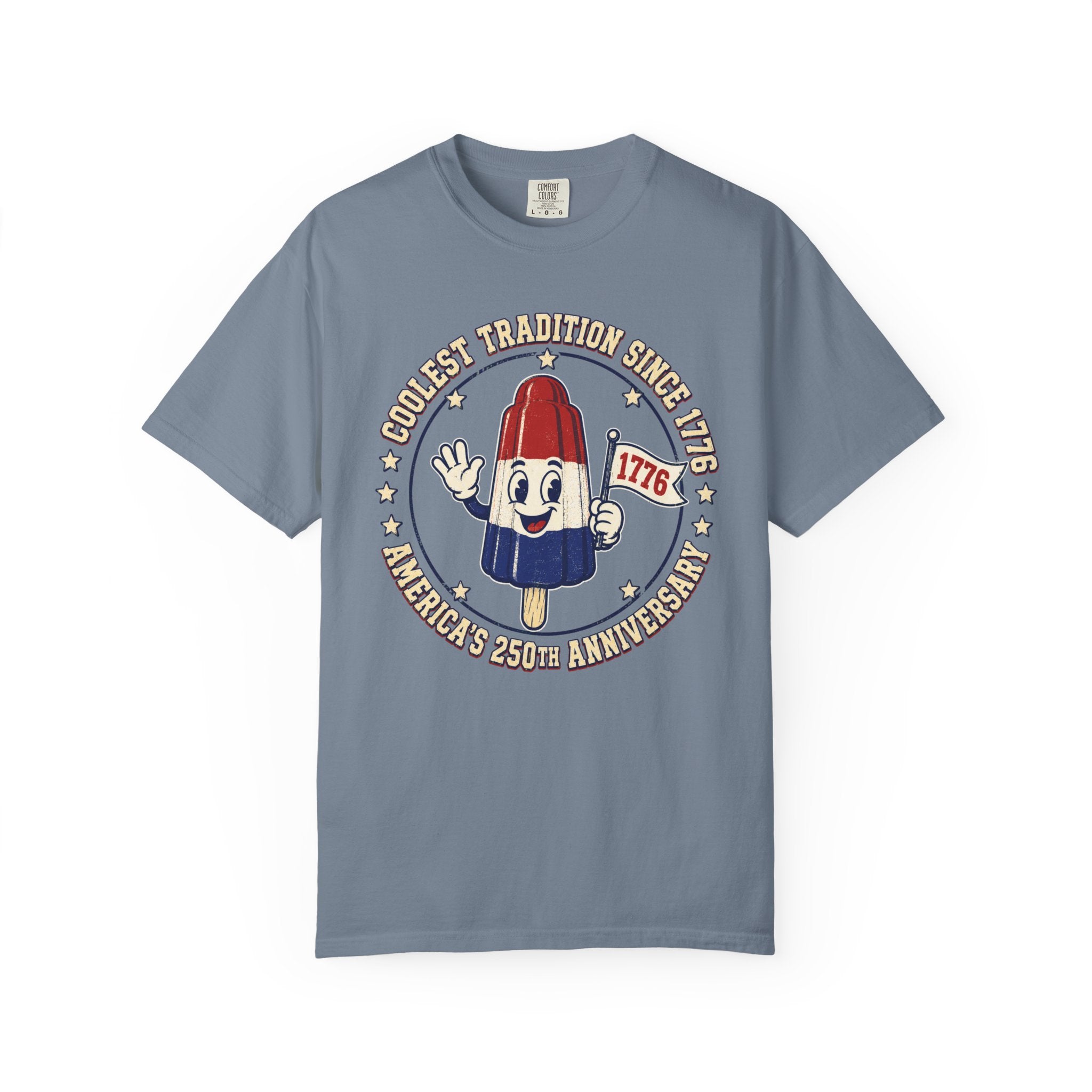 Patriotic Rocket Pop Tee — "Coolest Tradition Since 1776" 250th Anniversary