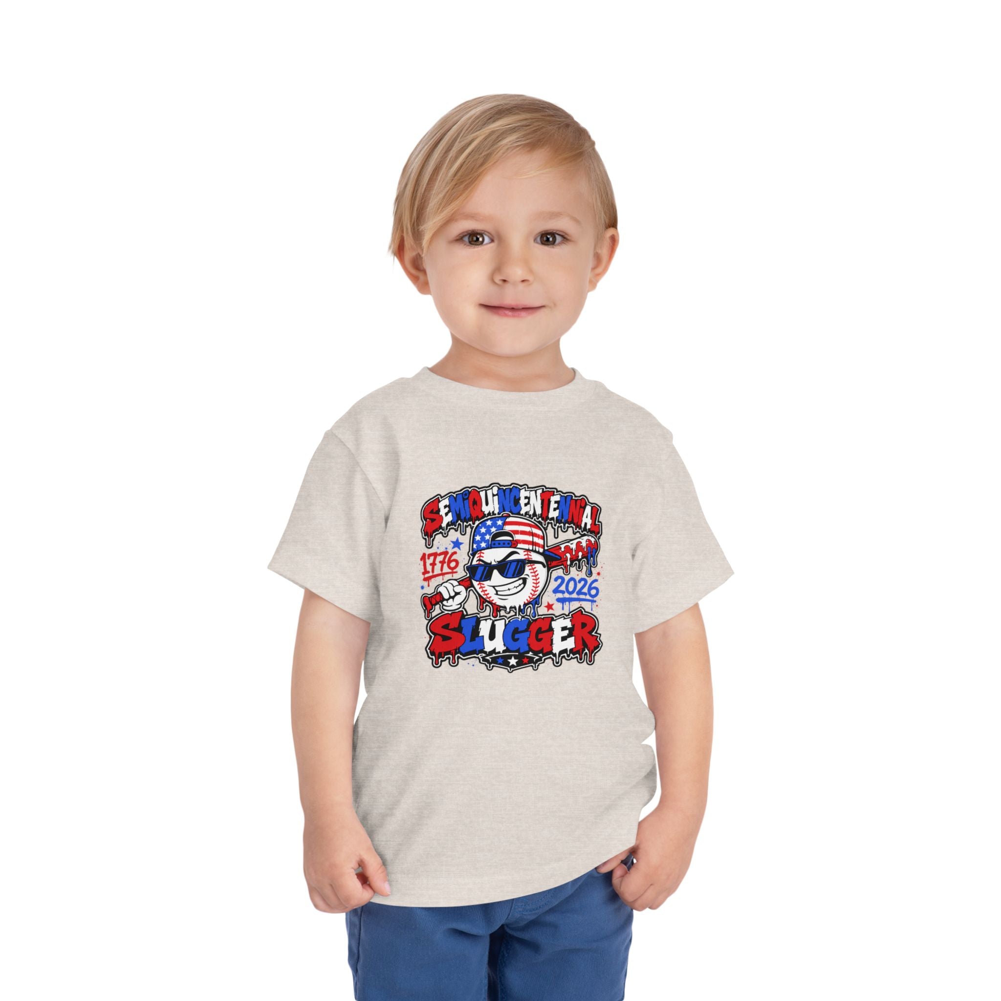 Toddler Tee – Centennial Slugger 1776–2026 Patriotic Baseball Shirt