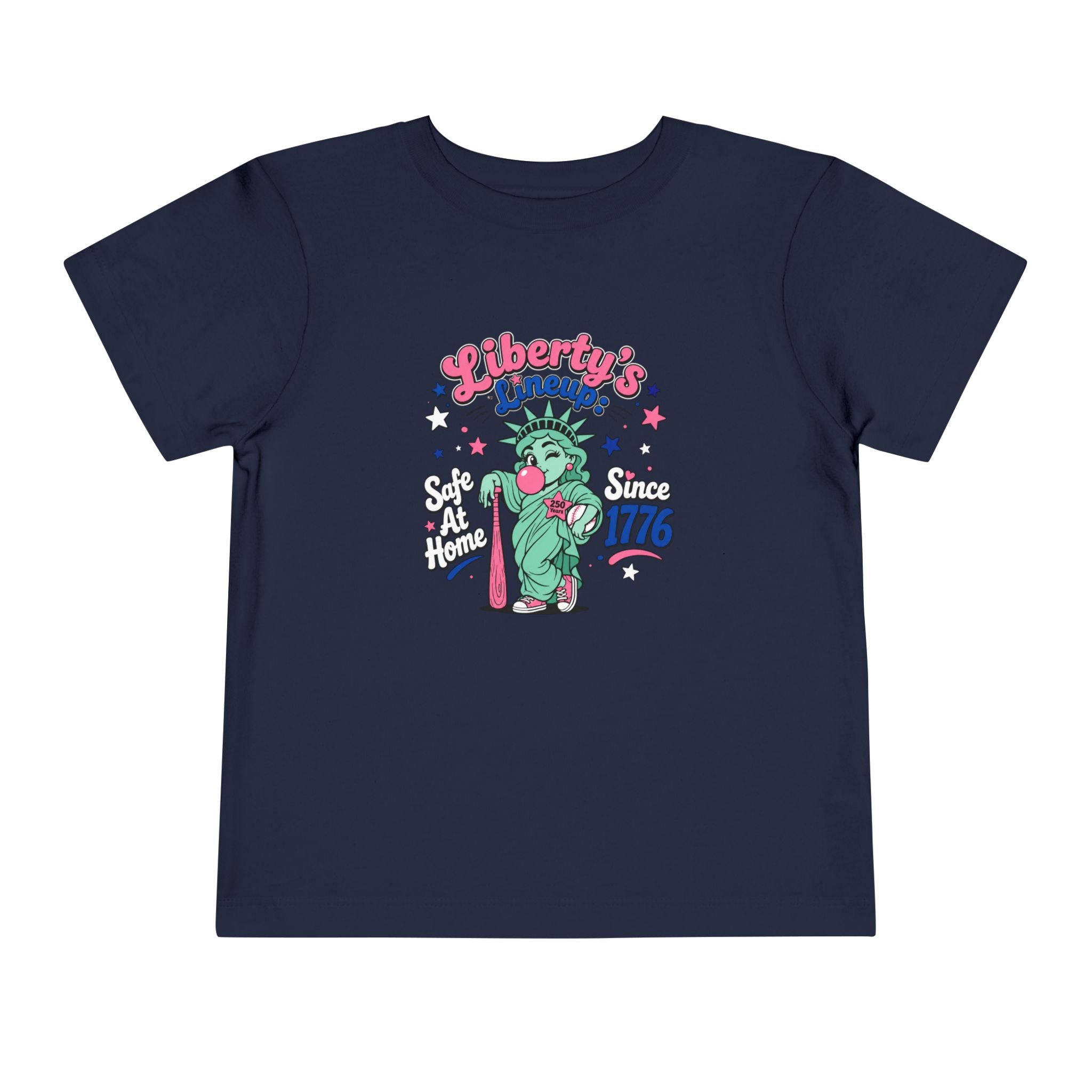 Liberty's Lineup Toddler Tee — Statue of Liberty 'Safe At Home' 1776 Patriotic Shirt