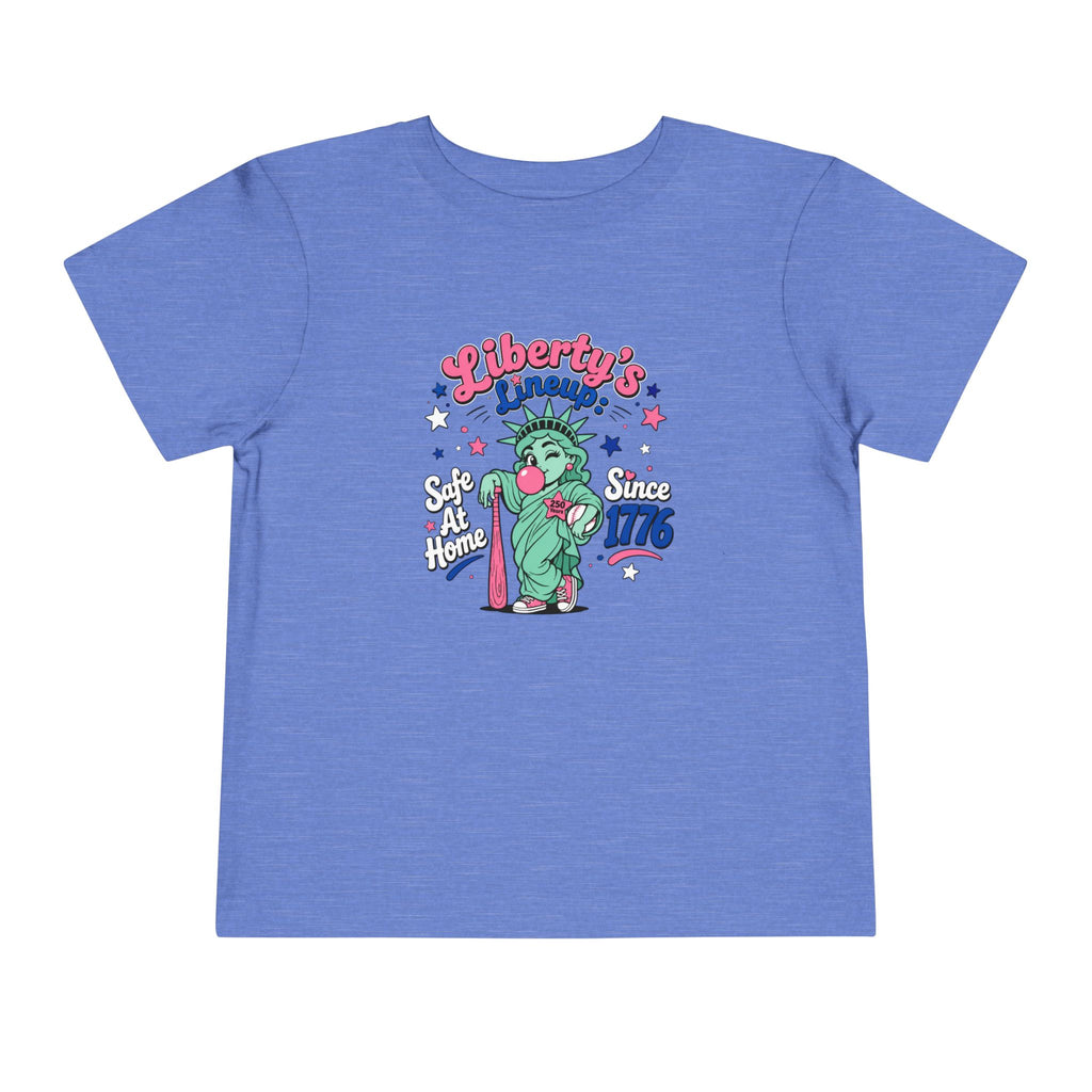 Liberty's Lineup Toddler Tee — Statue of Liberty 'Safe At Home' 1776 Patriotic Shirt