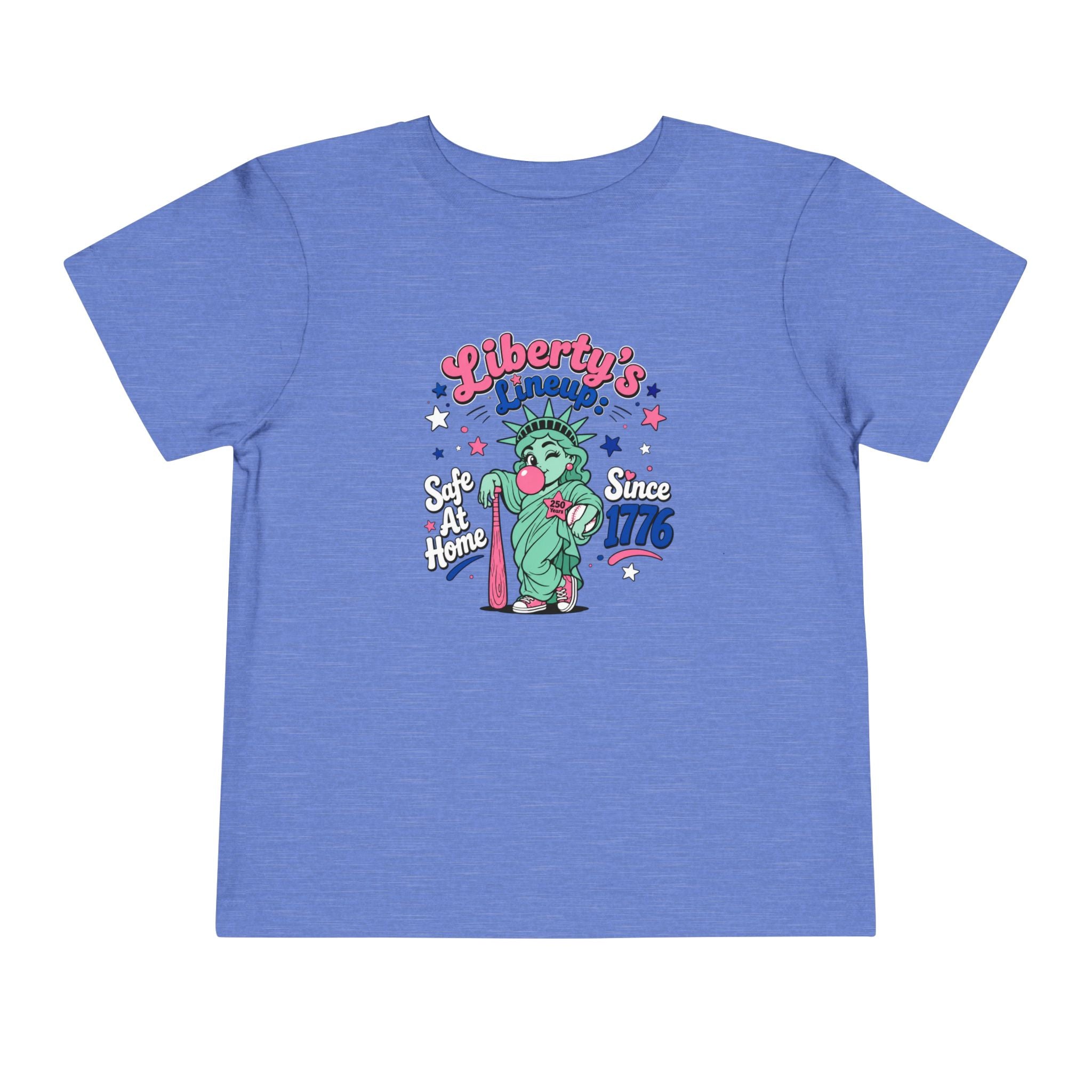 Liberty's Lineup Toddler Tee — Statue of Liberty 'Safe At Home' 1776 Patriotic Shirt