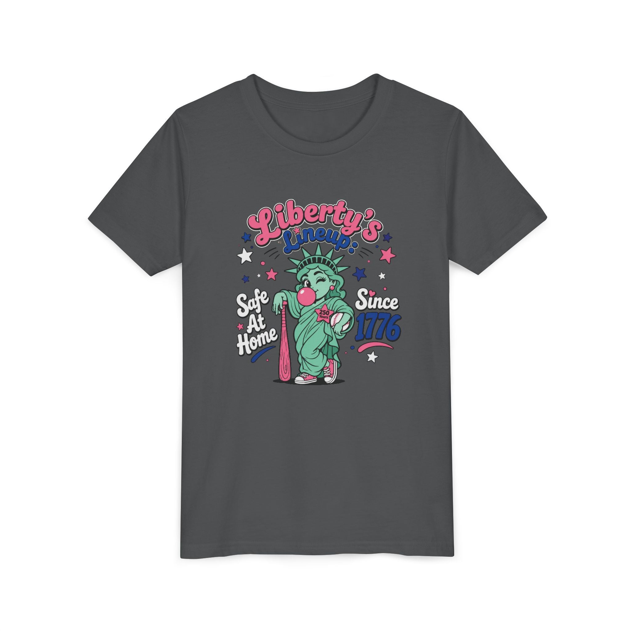 Youth T-Shirt – Liberty’s Lineup: Statue of Liberty Kids Tee “Since 1776”