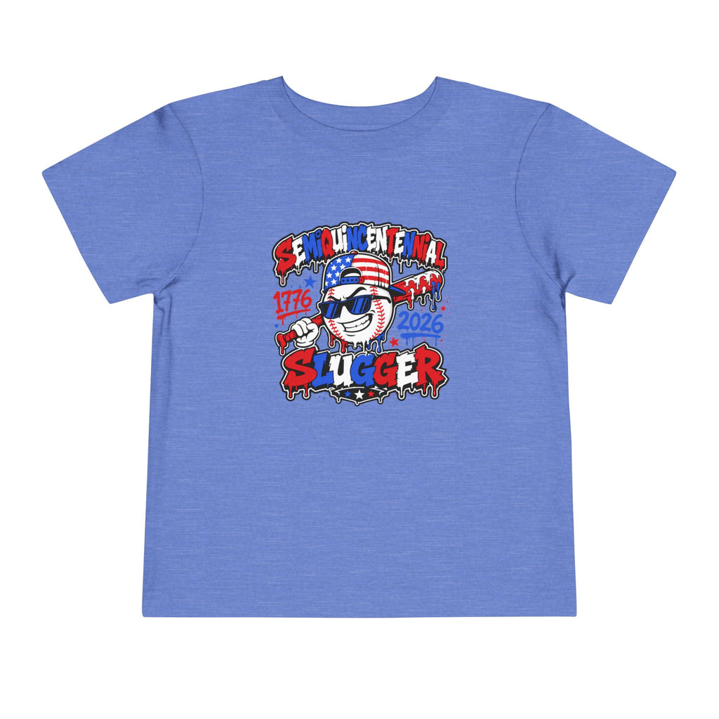 Toddler Tee – Centennial Slugger 1776–2026 Patriotic Baseball Shirt