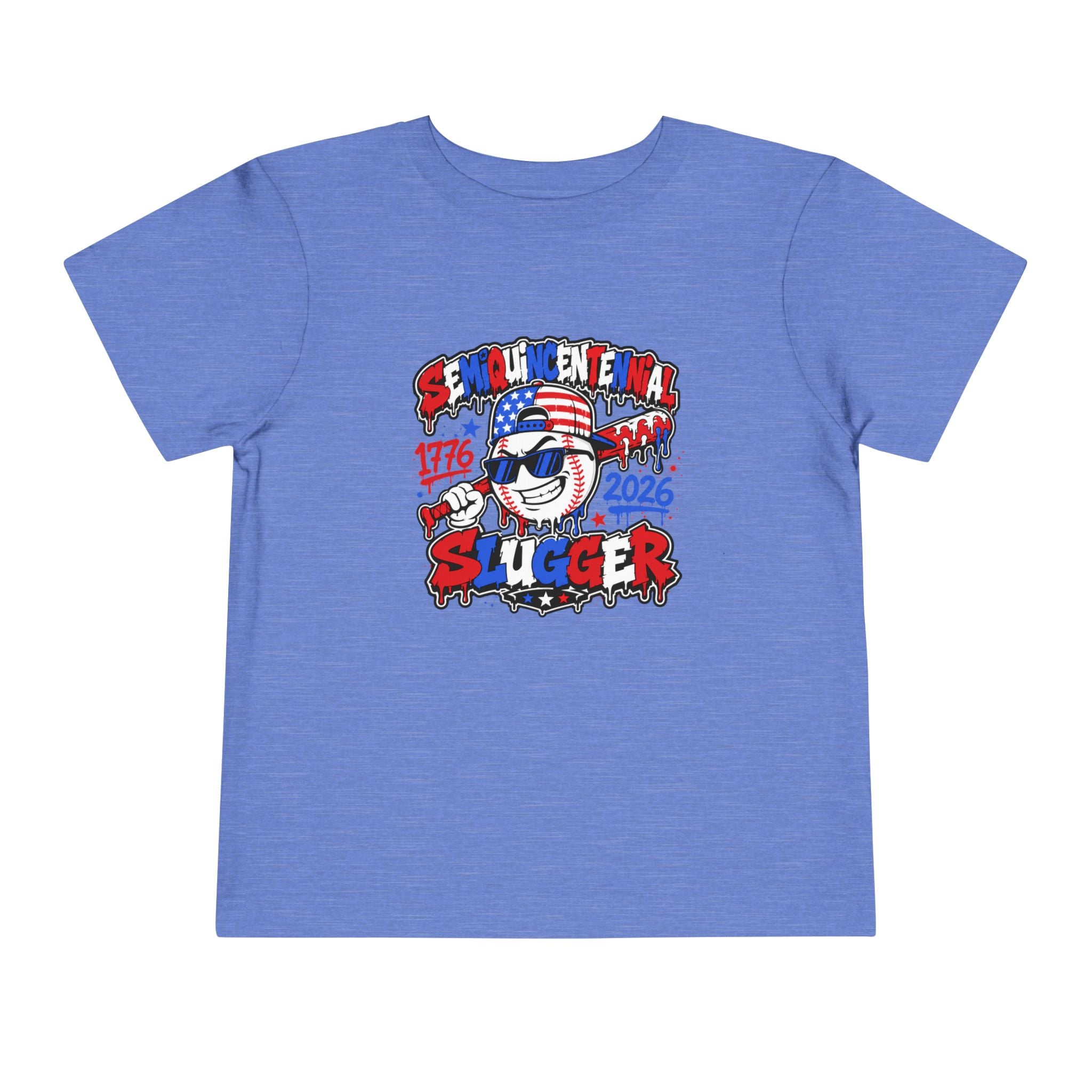 Toddler Tee – Centennial Slugger 1776–2026 Patriotic Baseball Shirt