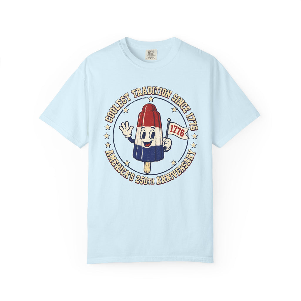 Patriotic Rocket Pop Tee — "Coolest Tradition Since 1776" 250th Anniversary