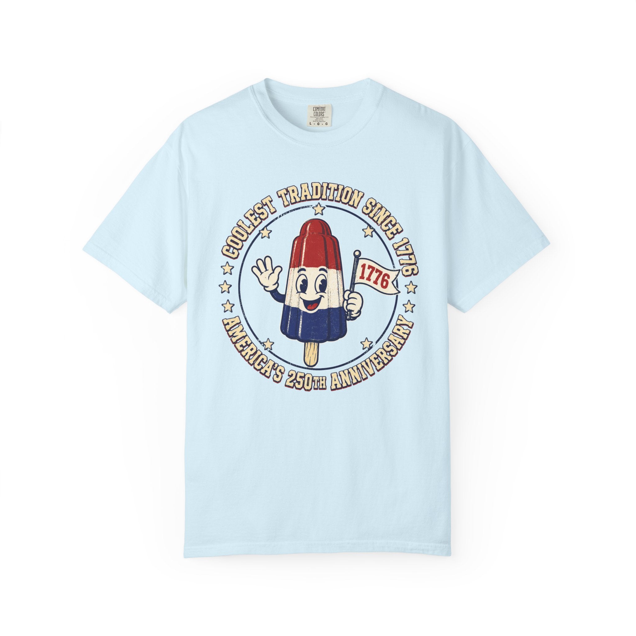 Patriotic Rocket Pop Tee — "Coolest Tradition Since 1776" 250th Anniversary