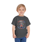 Toddler Tee - "Red, White & Boom" America's 250th Anniversary Patriotic Shirt