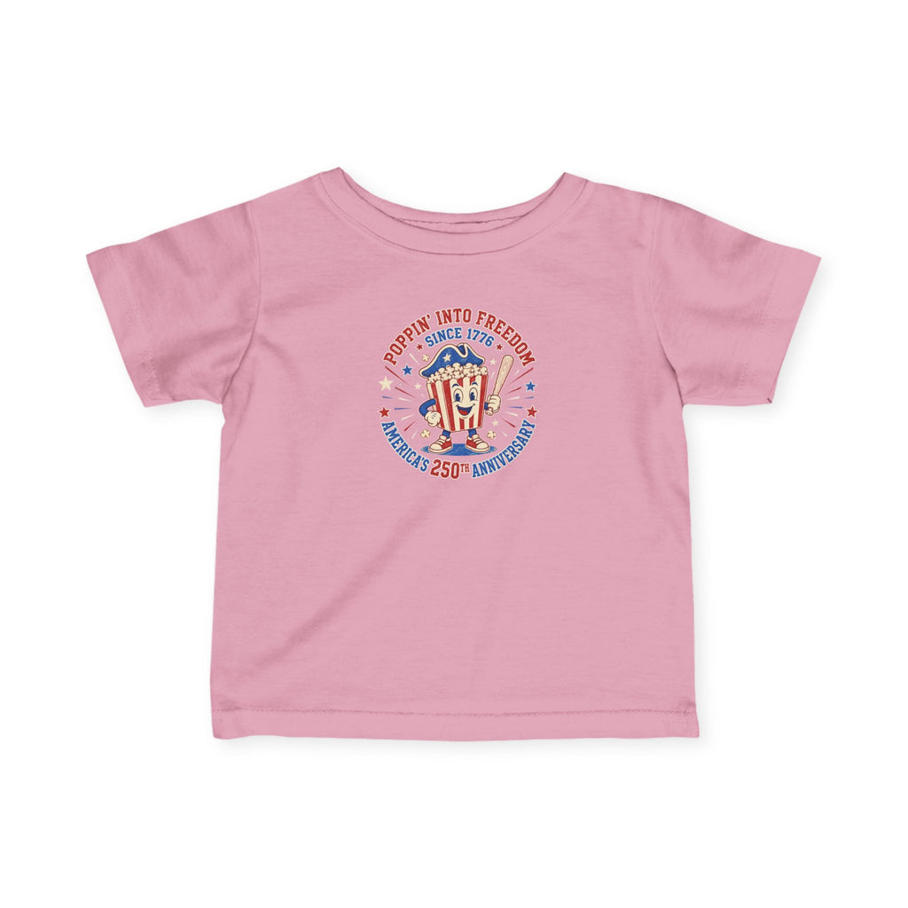 Infant Tee — 'Poppin' Into Freedom' 250th America Independence Baby Shirt