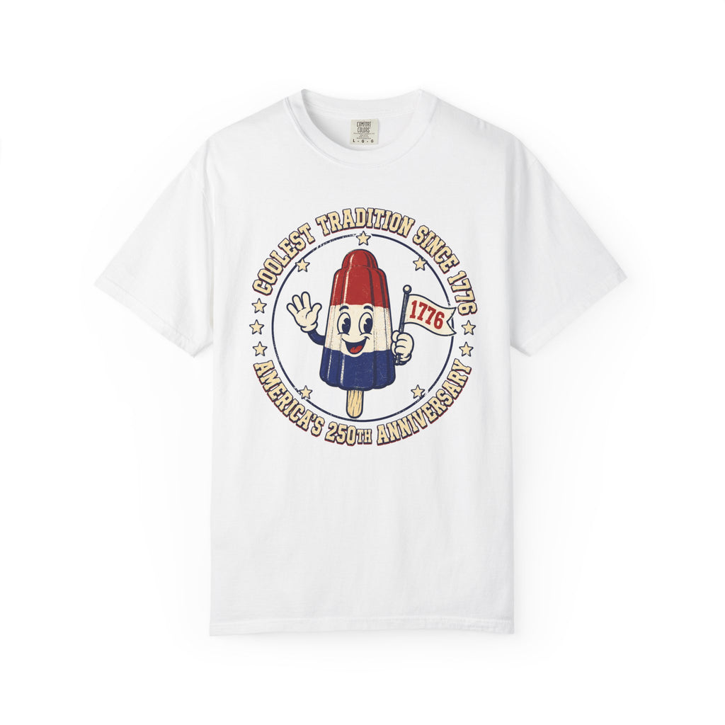 Patriotic Rocket Pop Tee — "Coolest Tradition Since 1776" 250th Anniversary
