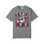 Semiquincentennial Slugger T-Shirt — 1776–2026 Patriotic Baseball Tee