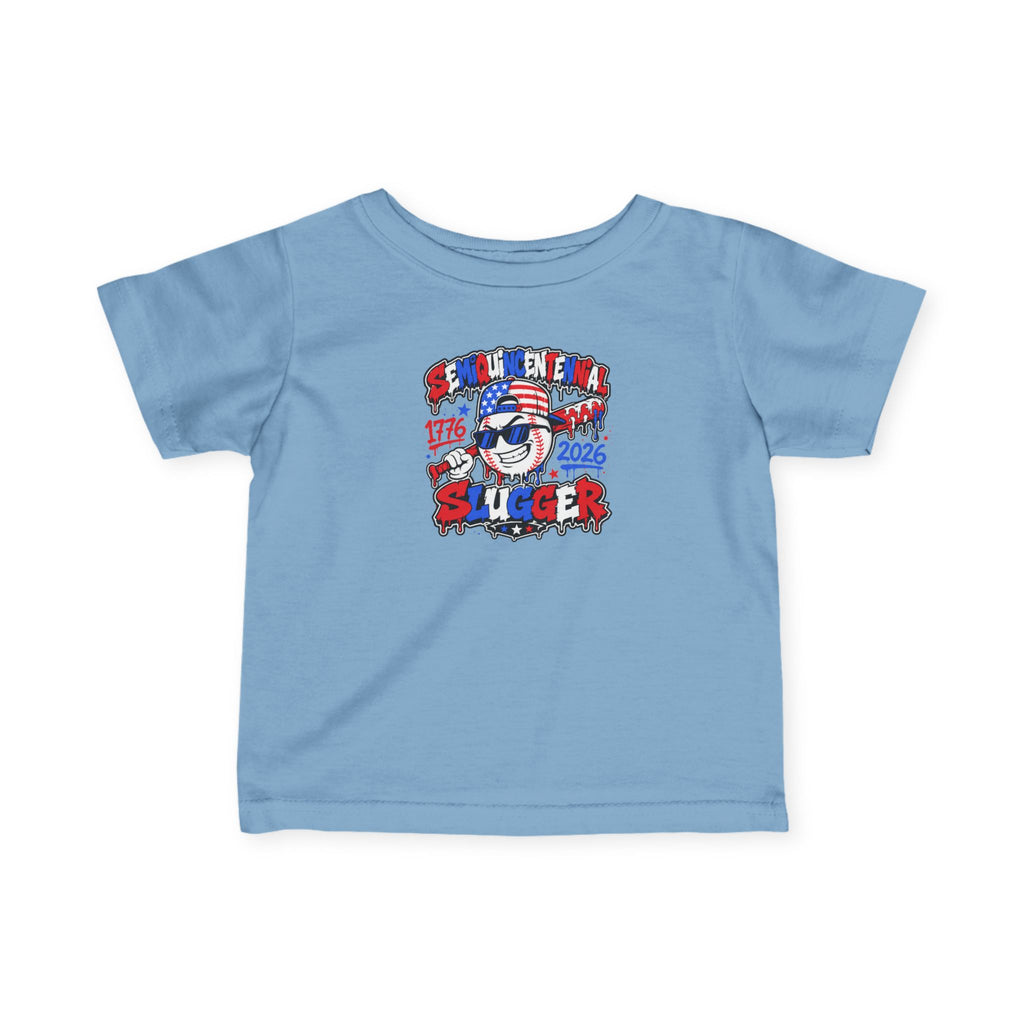 Infant Tee — 'Seasoned Slugger' Patriotic 1776–2026 Baby Shirt