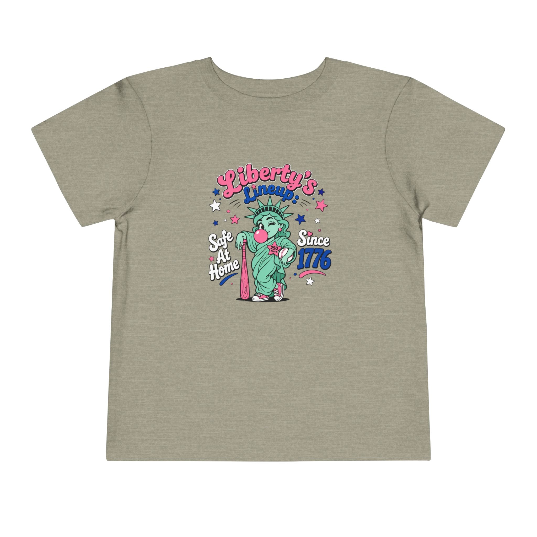Liberty's Lineup Toddler Tee — Statue of Liberty 'Safe At Home' 1776 Patriotic Shirt