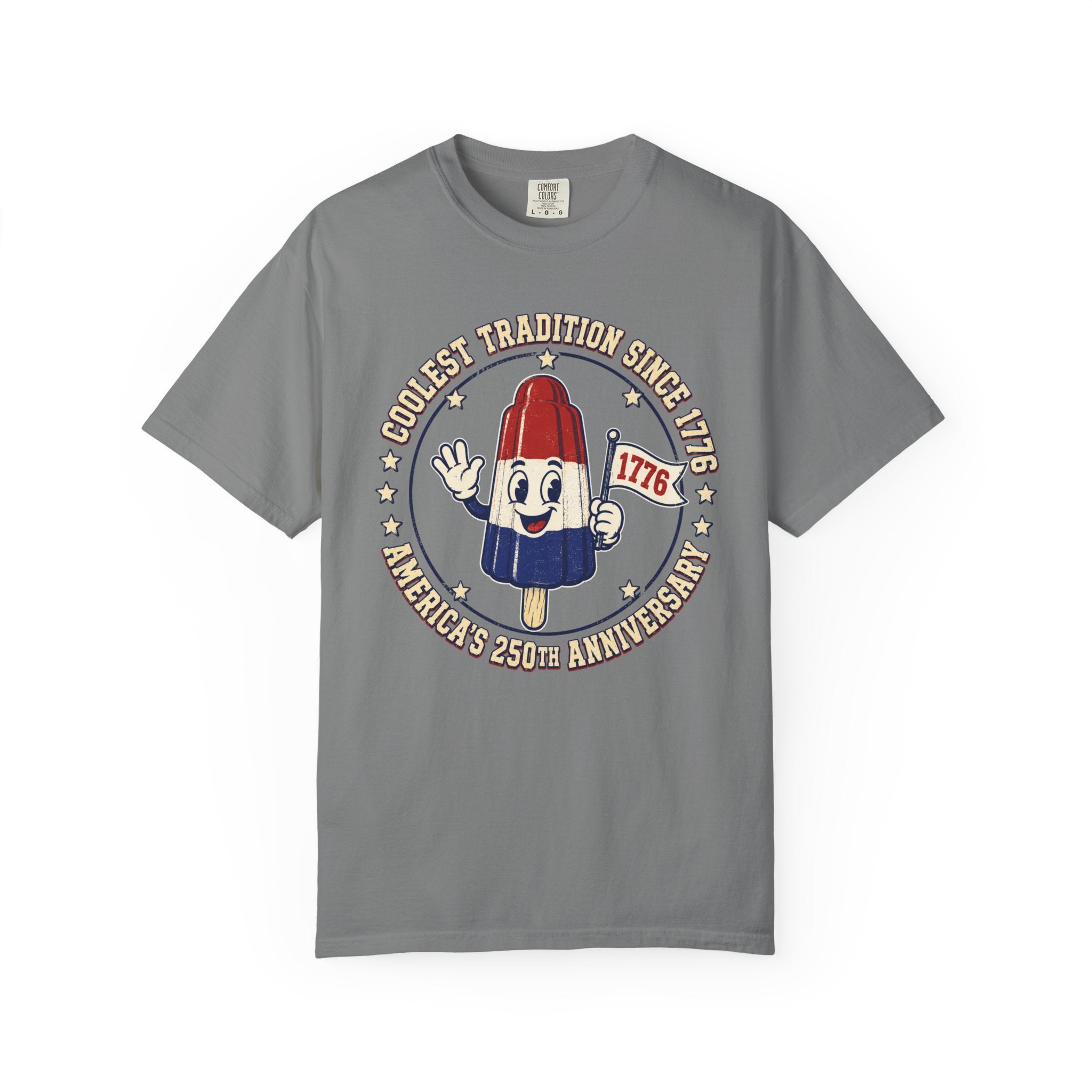 Patriotic Rocket Pop Tee — "Coolest Tradition Since 1776" 250th Anniversary