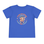 Retro Popcorn Toddler Tee — “Poppin’ Into Freedom” 250th Anniversary Patriotic Popcorn Graphic