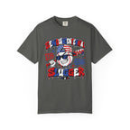 Semiquincentennial Slugger T-Shirt — 1776–2026 Patriotic Baseball Tee