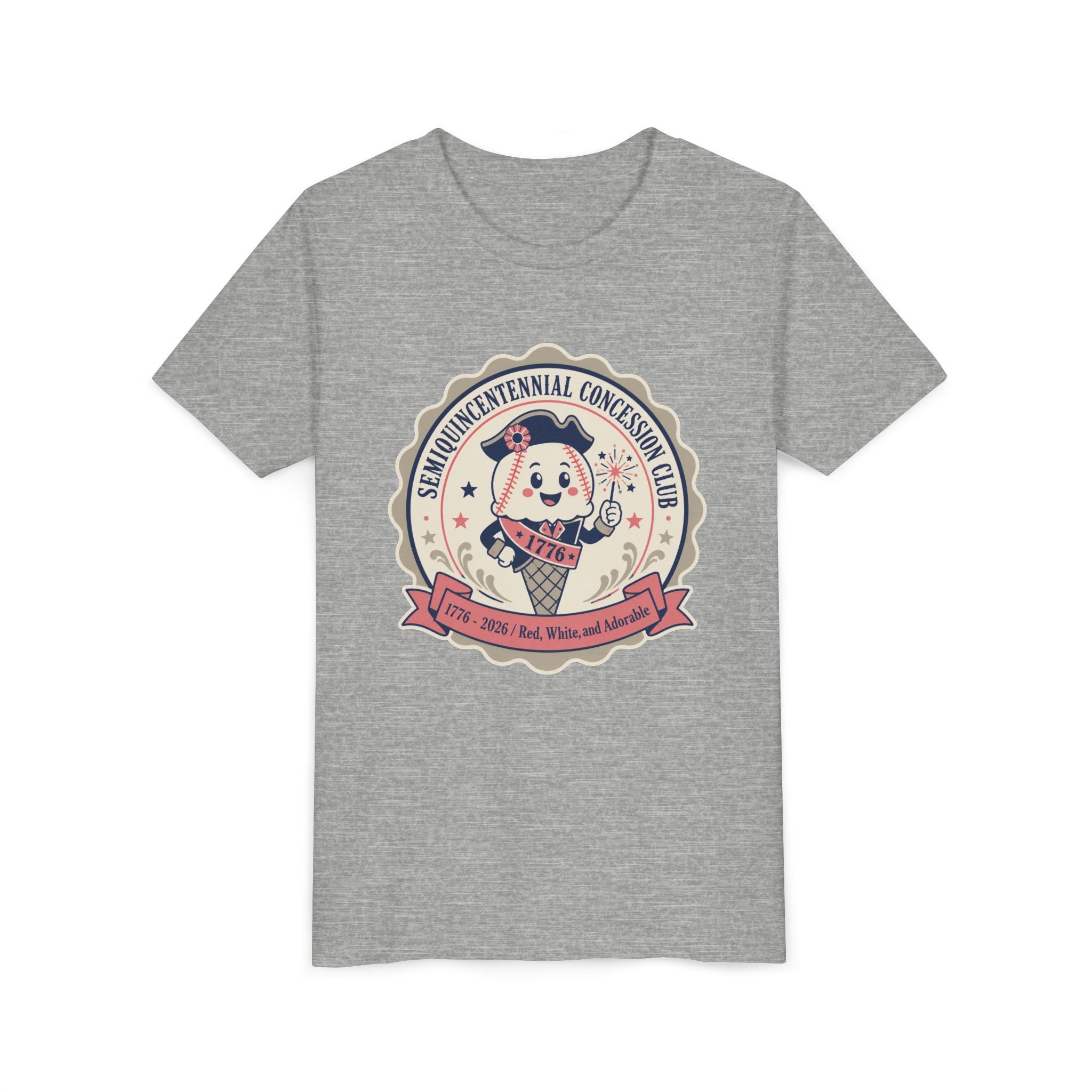 Youth Tee - Semiquincentennial Concession Club Retro Mascot Kids Shirt (1776–2026)