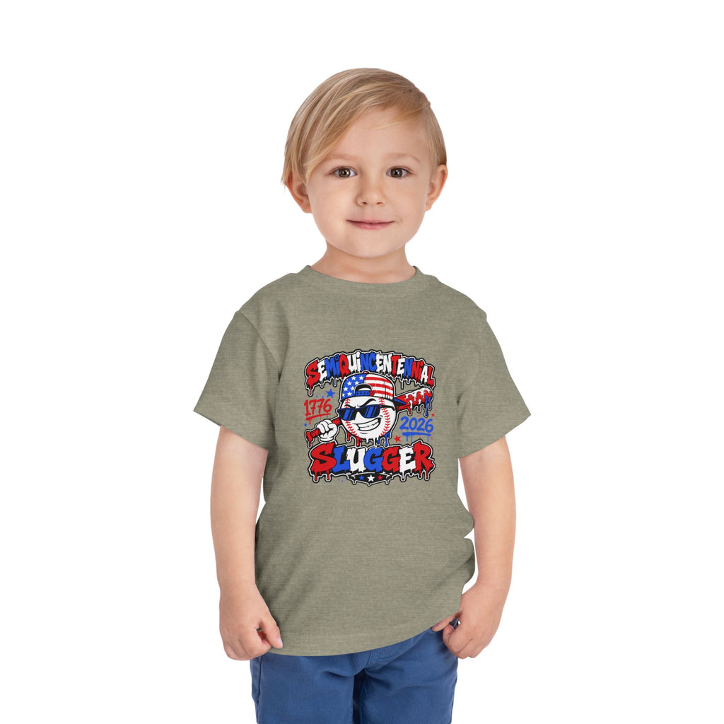Toddler Tee – Centennial Slugger 1776–2026 Patriotic Baseball Shirt