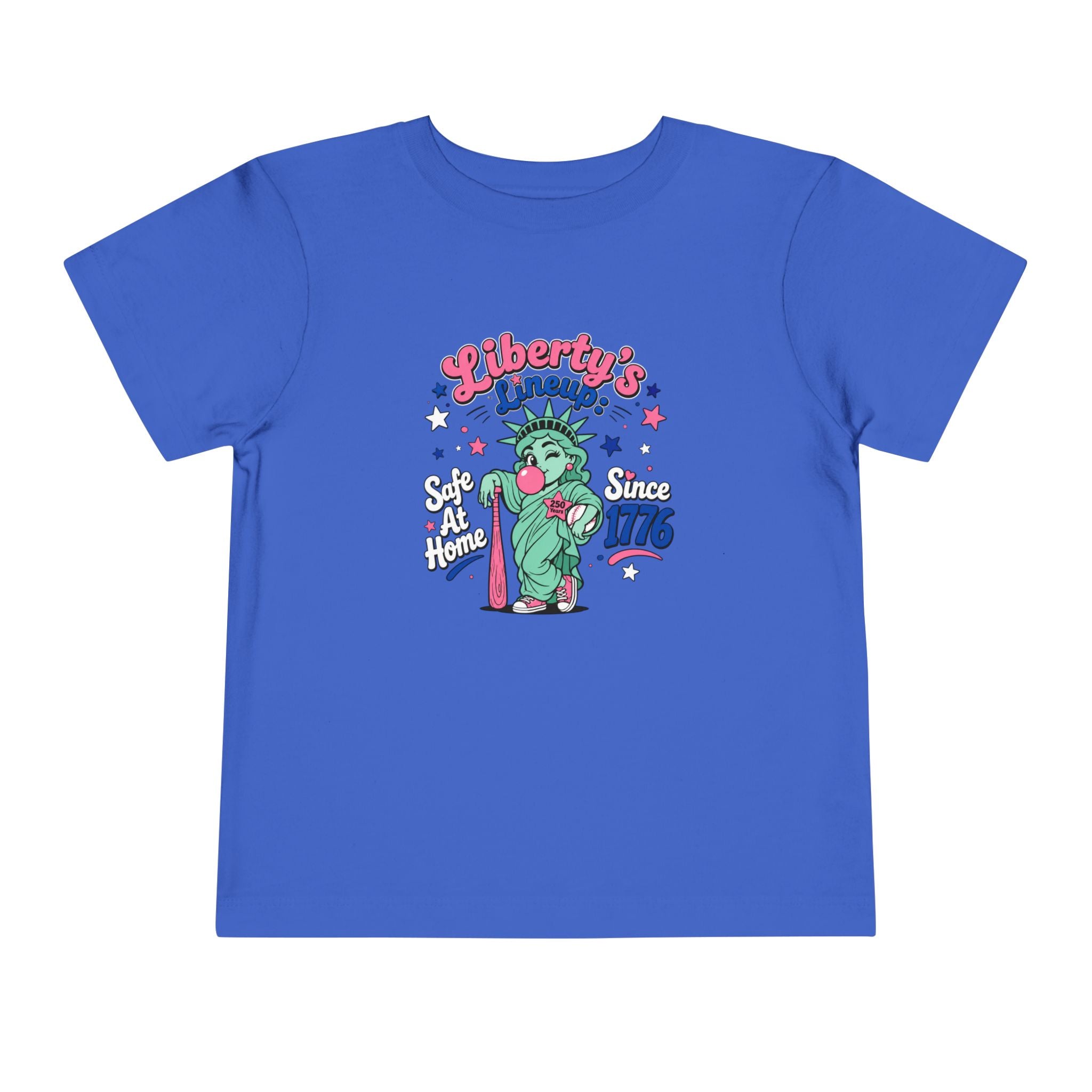 Liberty's Lineup Toddler Tee — Statue of Liberty 'Safe At Home' 1776 Patriotic Shirt