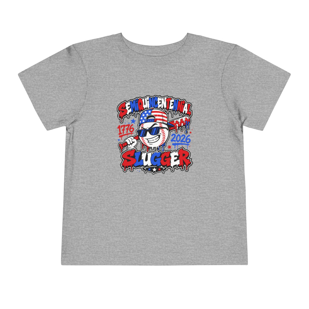 Toddler Tee – Centennial Slugger 1776–2026 Patriotic Baseball Shirt
