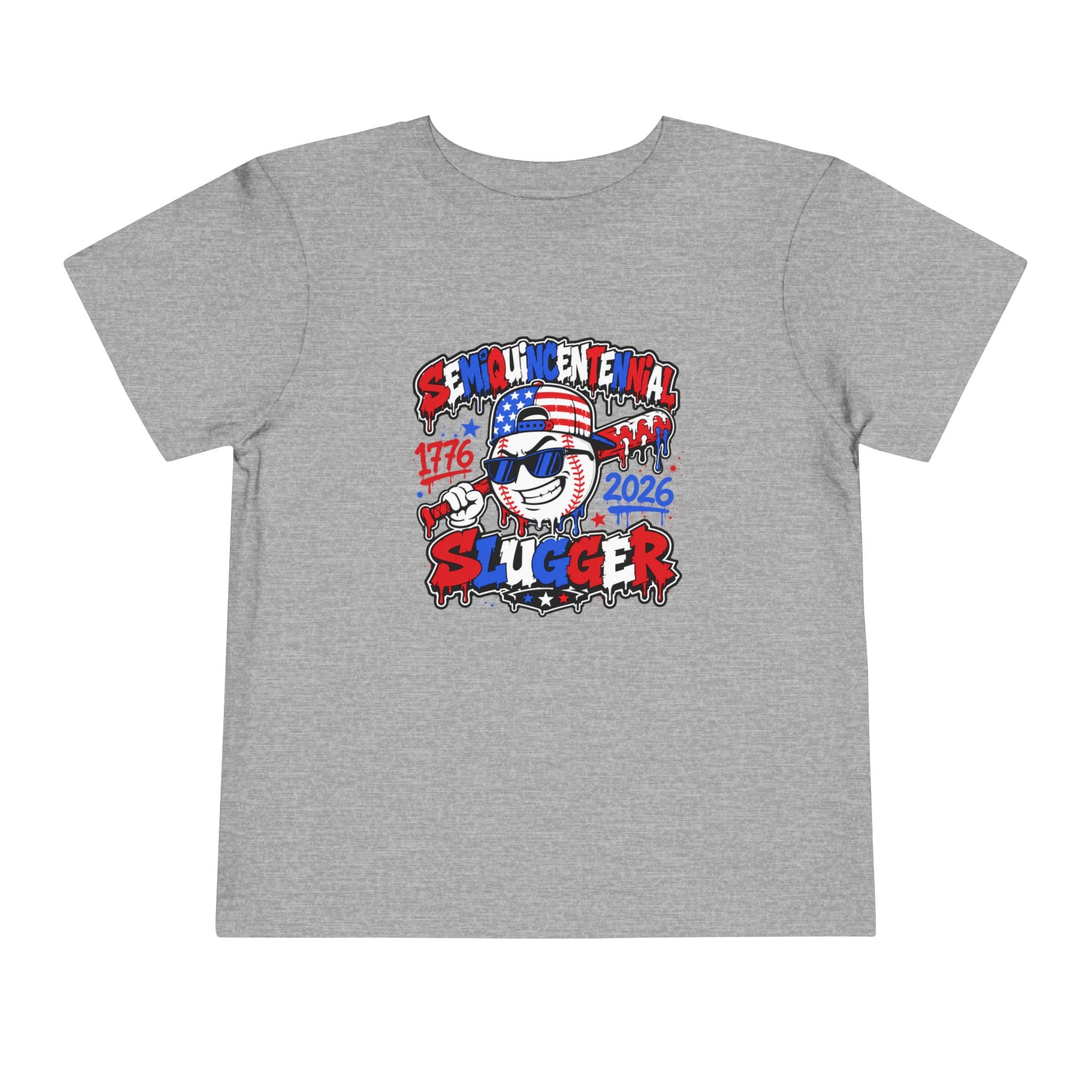 Toddler Tee – Centennial Slugger 1776–2026 Patriotic Baseball Shirt