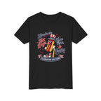 Youth Tee – 'Here for the Hot Dogs, Home Runs & Freedom' Patriotic 4th of July Baseball Shirt