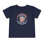 Retro Popcorn Toddler Tee — “Poppin’ Into Freedom” 250th Anniversary Patriotic Popcorn Graphic