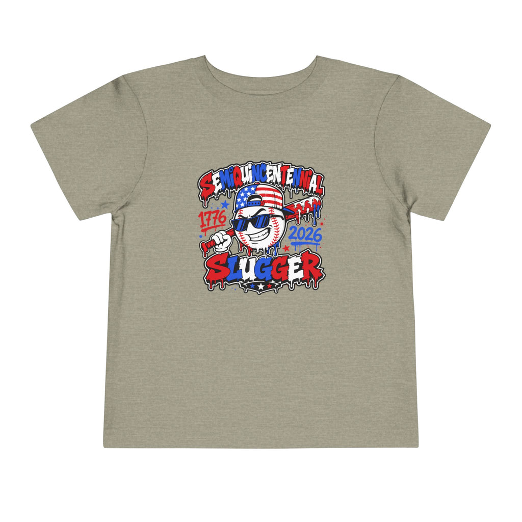 Toddler Tee – Centennial Slugger 1776–2026 Patriotic Baseball Shirt