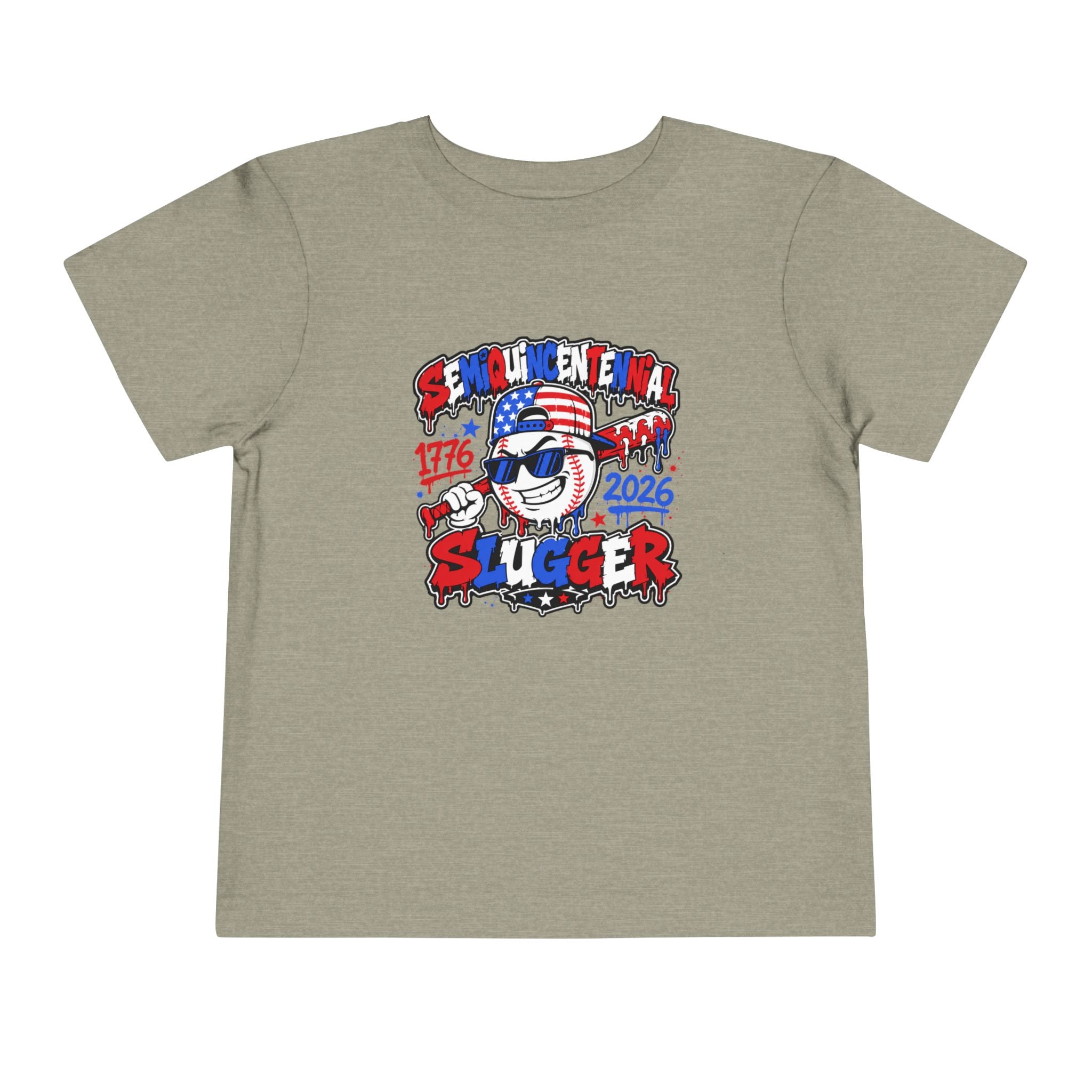 Toddler Tee – Centennial Slugger 1776–2026 Patriotic Baseball Shirt