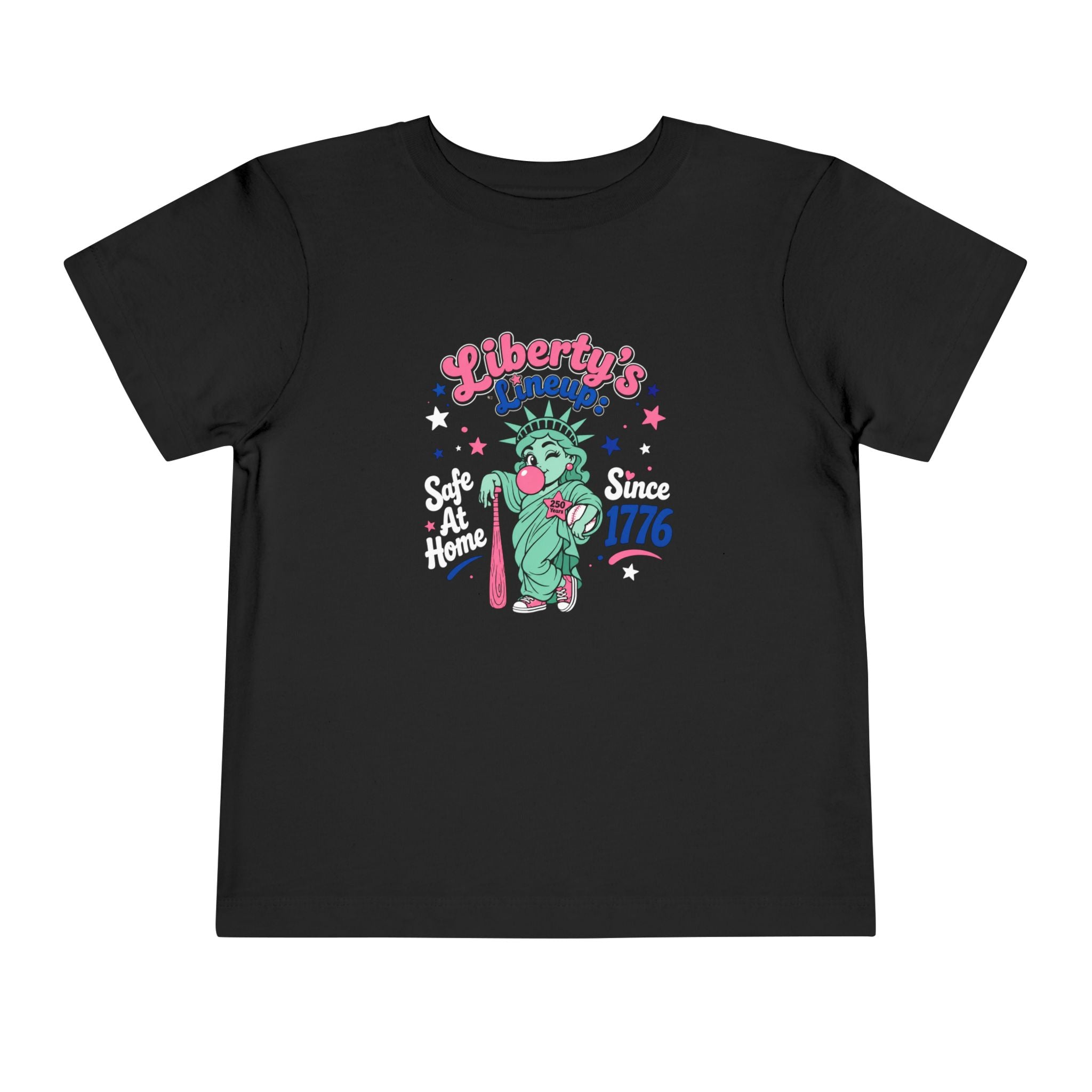 Liberty's Lineup Toddler Tee — Statue of Liberty 'Safe At Home' 1776 Patriotic Shirt