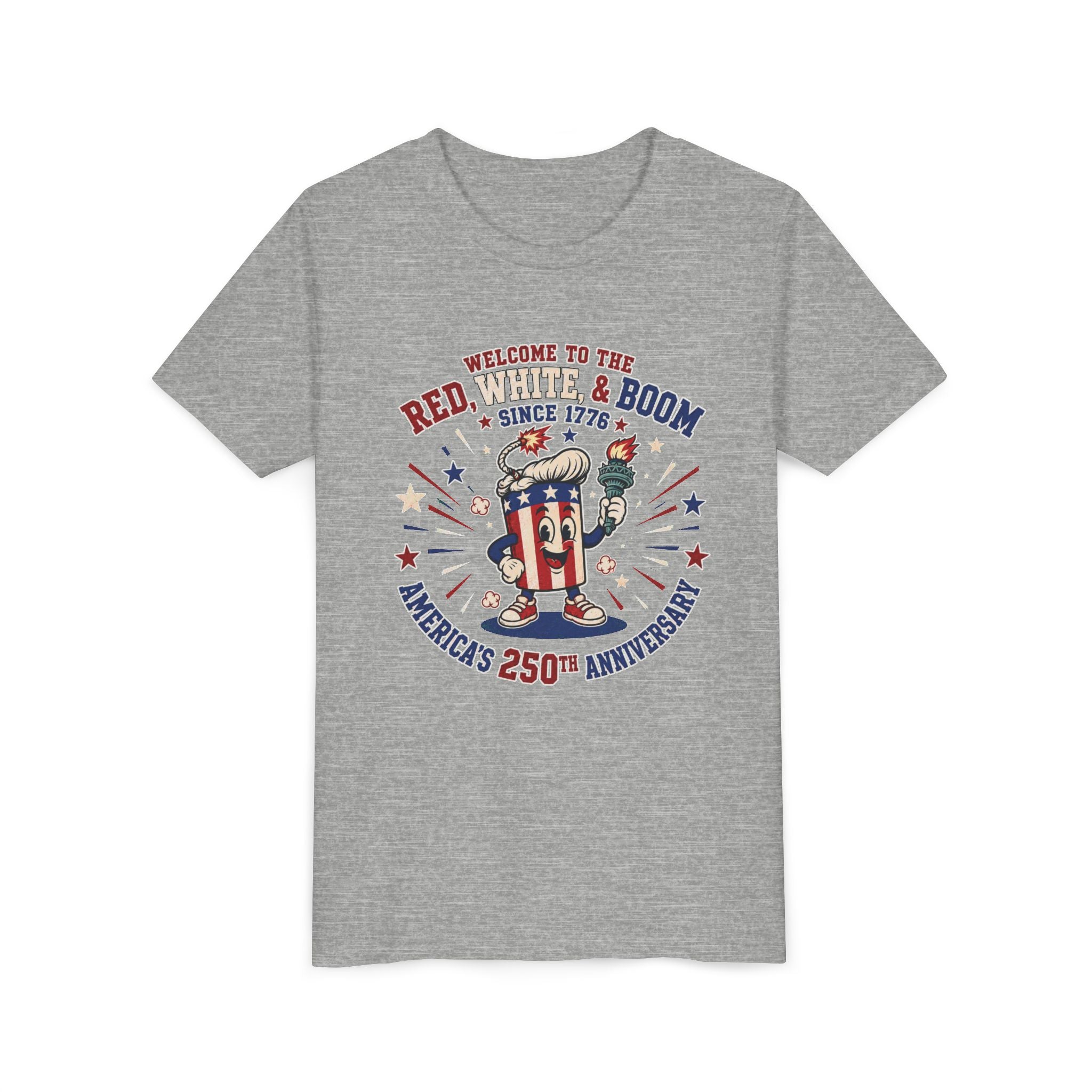 Youth Tee - "Red, White & Boom" America’s 250th Anniversary Patriotic Tee