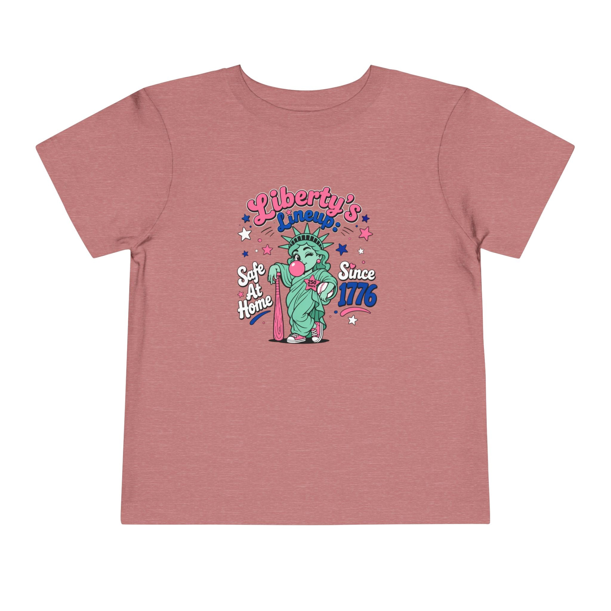 Liberty's Lineup Toddler Tee — Statue of Liberty 'Safe At Home' 1776 Patriotic Shirt