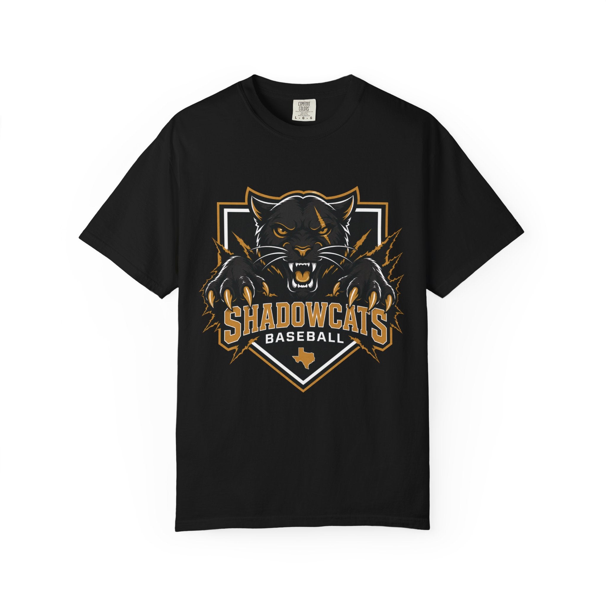 Shadowcats Baseball T-Shirt — Fierce Panther Team Logo Tee